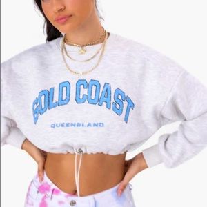 Cropped graphic sweatshirt